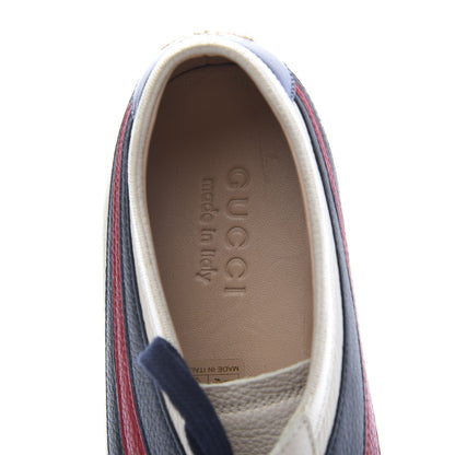 Gucci Calfskin Mens Web Falacer Sneakers 6.5 White Blue 8 of 9