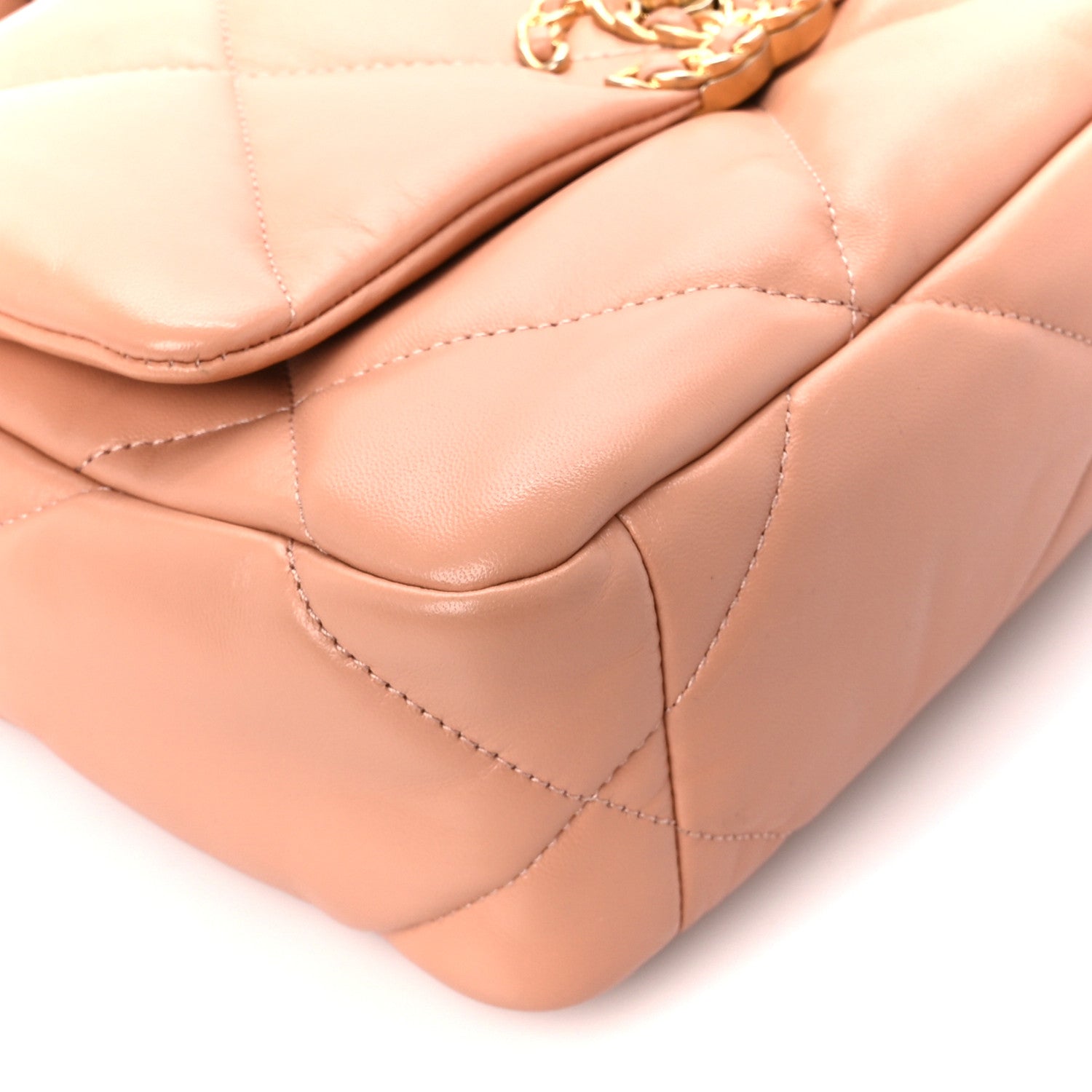 Chanel Lambskin Quilted Medium Chanel 19 Flap Beige 10 of 11