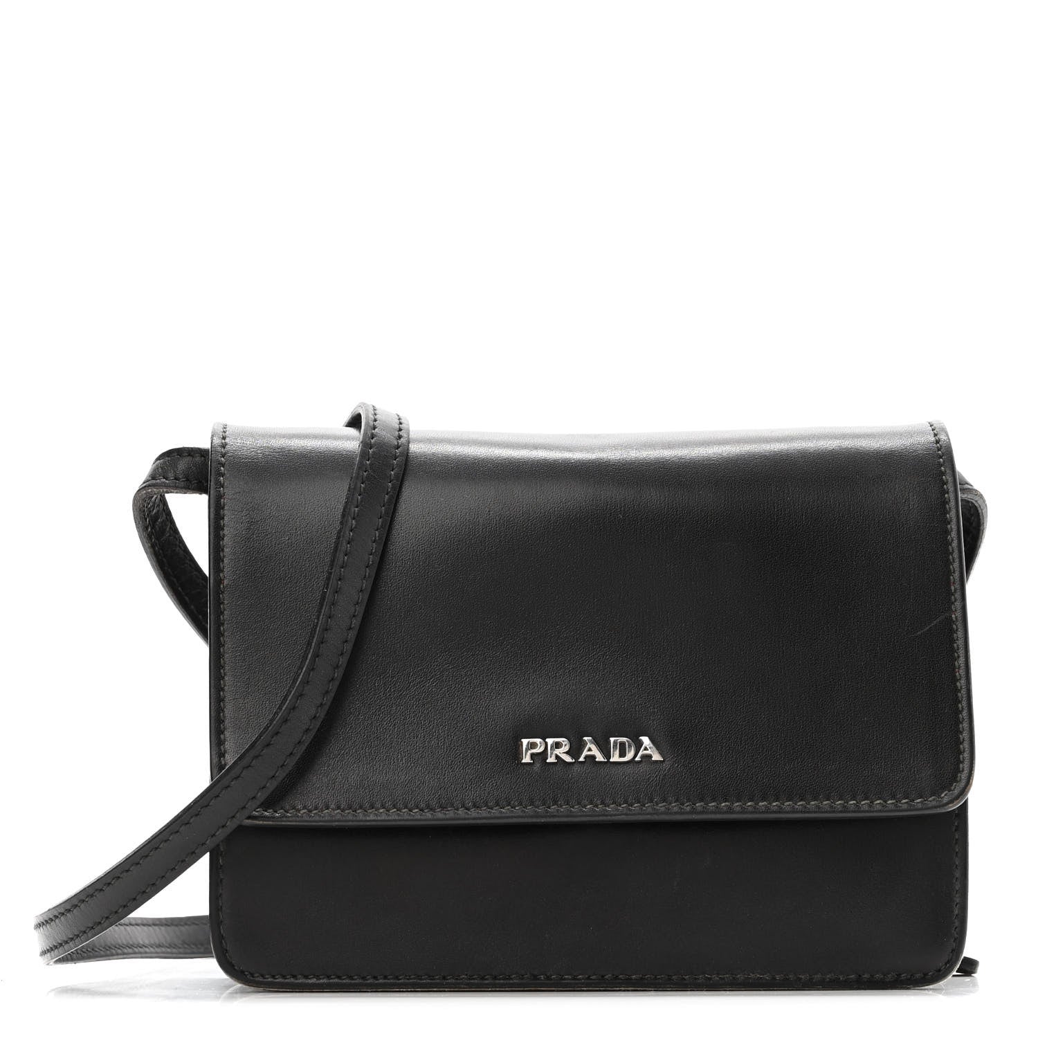 Prada Box Calfskin Mini Bag Black 1 of 10