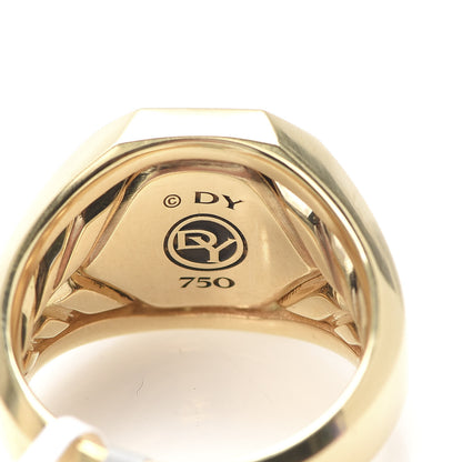 David Yurman 18K Yellow Gold Golden Sheen Sapphire 17MM Signet Ring 62 10 5 of 5