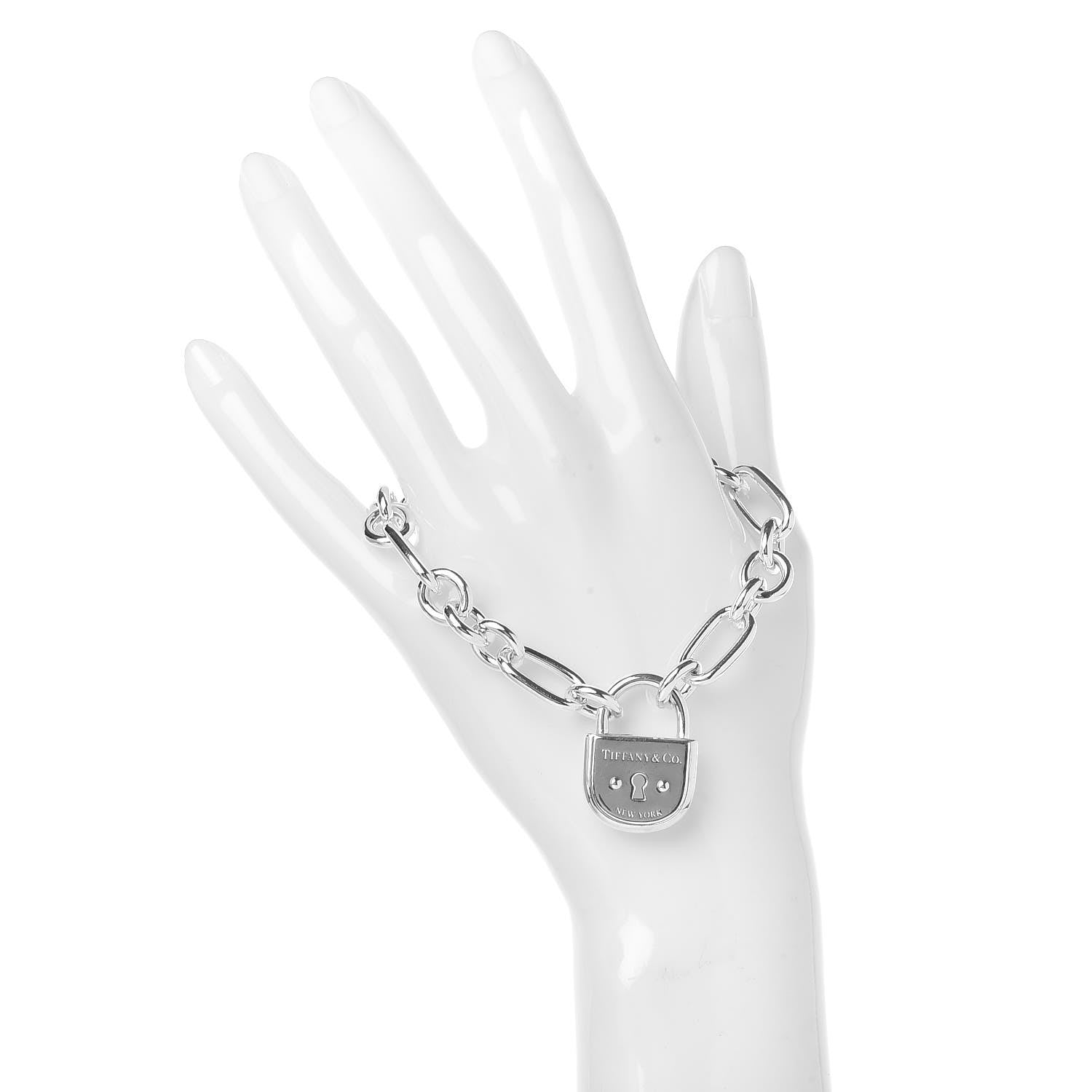 Tiffany Sterling Silver Lock Charm Bracelet 2 of 6