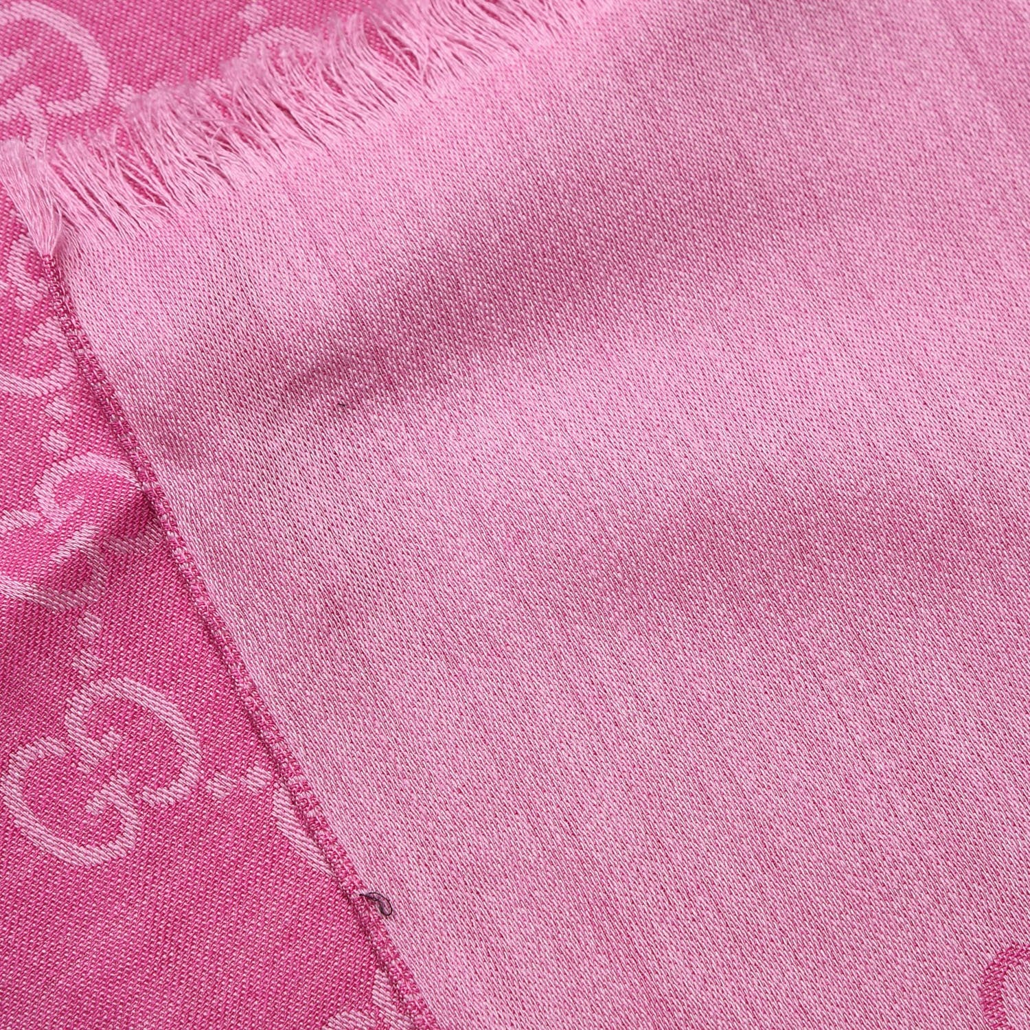 Gucci Wool Silk GG Monogram GGNat Scarf Roseate 8 of 8