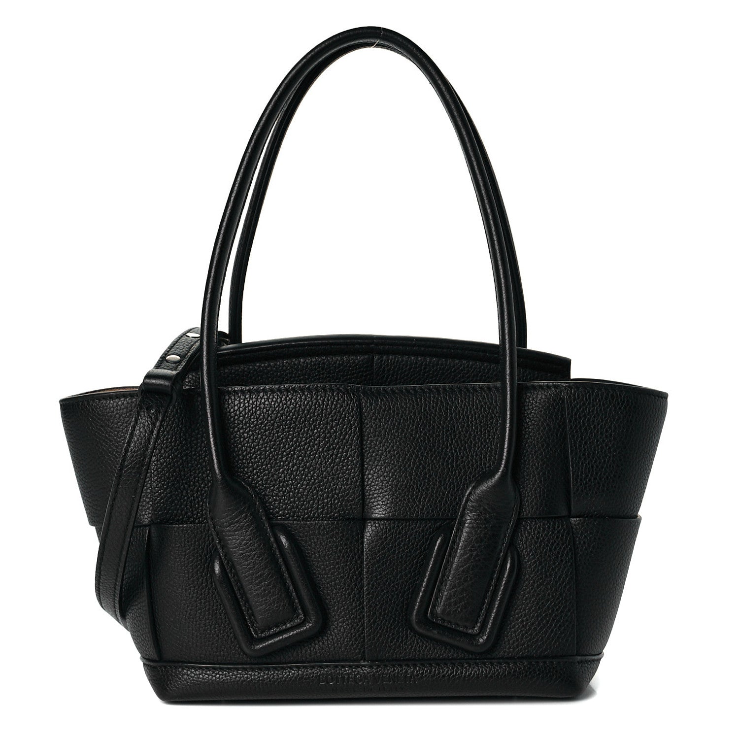 Bottega Veneta Grained Calfskin Mini Maxi Intrecciato Arco 33 Black 1 of 6