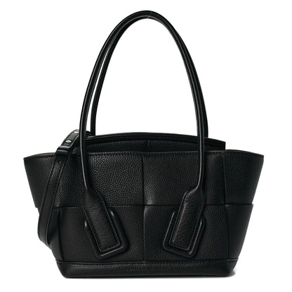 Bottega Veneta Grained Calfskin Mini Maxi Intrecciato Arco 33 Black 1 of 6