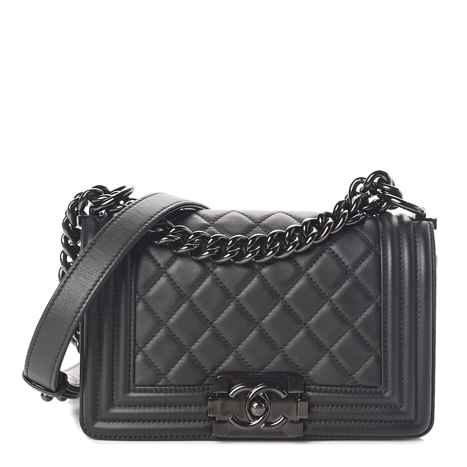 Chanel Calfskin Quilted Small Boy Flap So Black 1 of 10