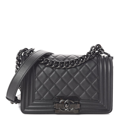 Chanel Calfskin Quilted Small Boy Flap So Black 1 of 10