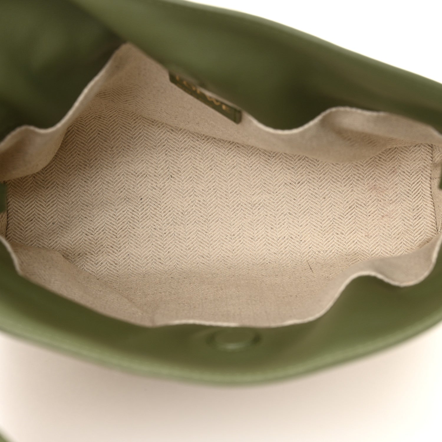 Loewe Jacquard Anagram Calfskin Mini Flamenco Knot Clutch Avocado Green 5 of 10