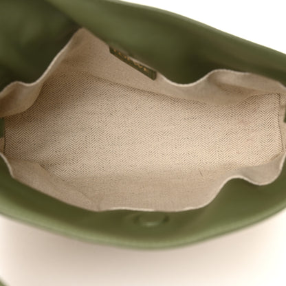 Loewe Jacquard Anagram Calfskin Mini Flamenco Knot Clutch Avocado Green 5 of 10