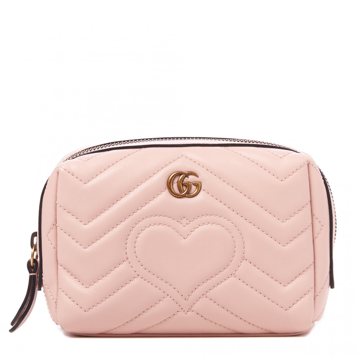 Calfskin Matelasse GG Marmont Cosmetic Case Perfect Pink