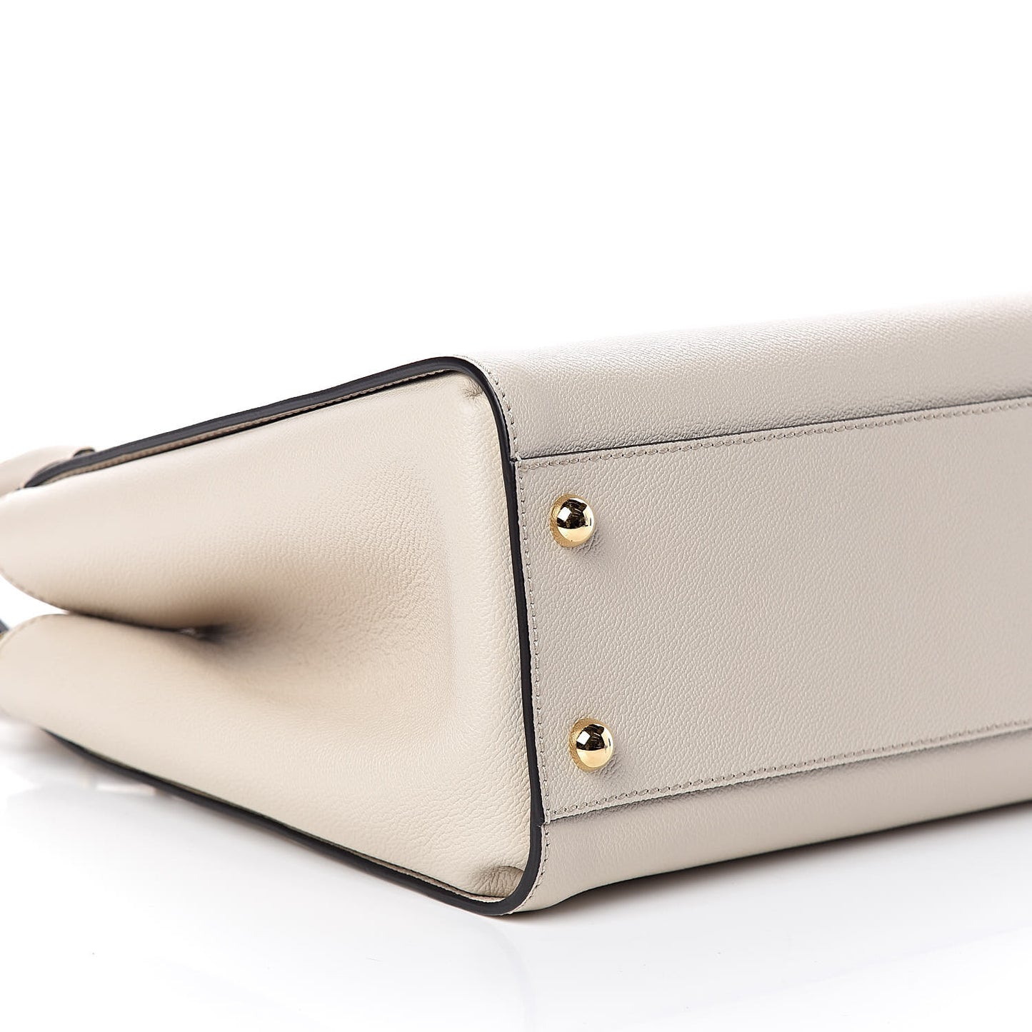 Soft Grain Calfskin Medium Buckle Tote Limestone