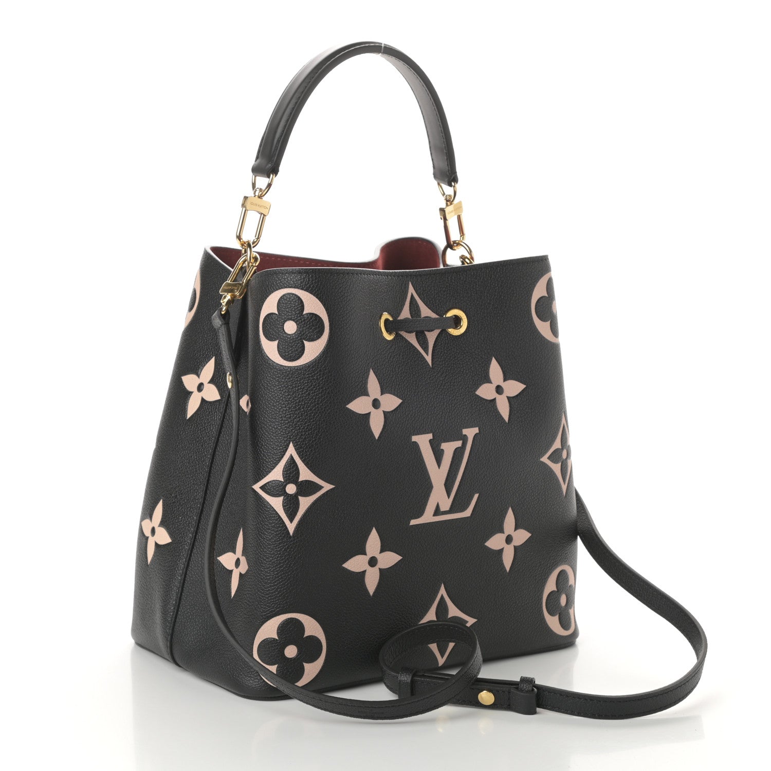 Louis Vuitton Empreinte Monogram Giant Neonoe MM Black Beige 3 of 9
