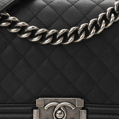 Chanel Caviar Quilted Medium Boy Flap Black 8 of 11