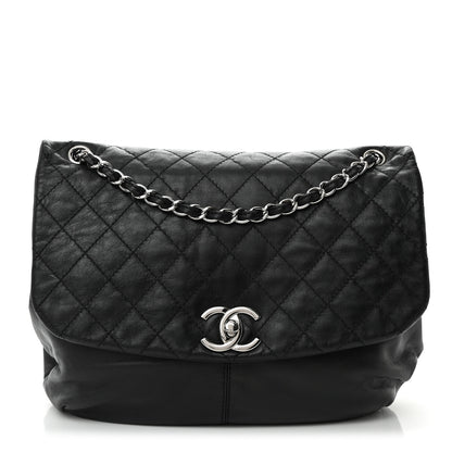 Chanel Calfskin Quilted Large Trianon Messenger Flap Black 1 of 13