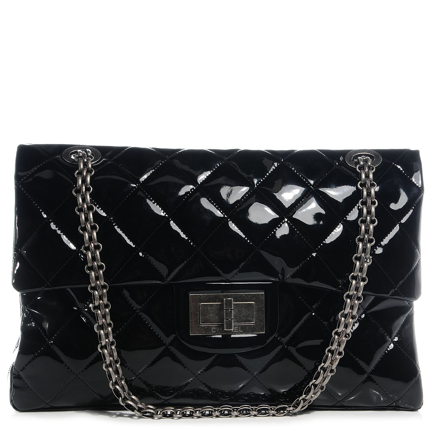 Chanel Vinyl XXL Reissue Flap Black 1 of 8