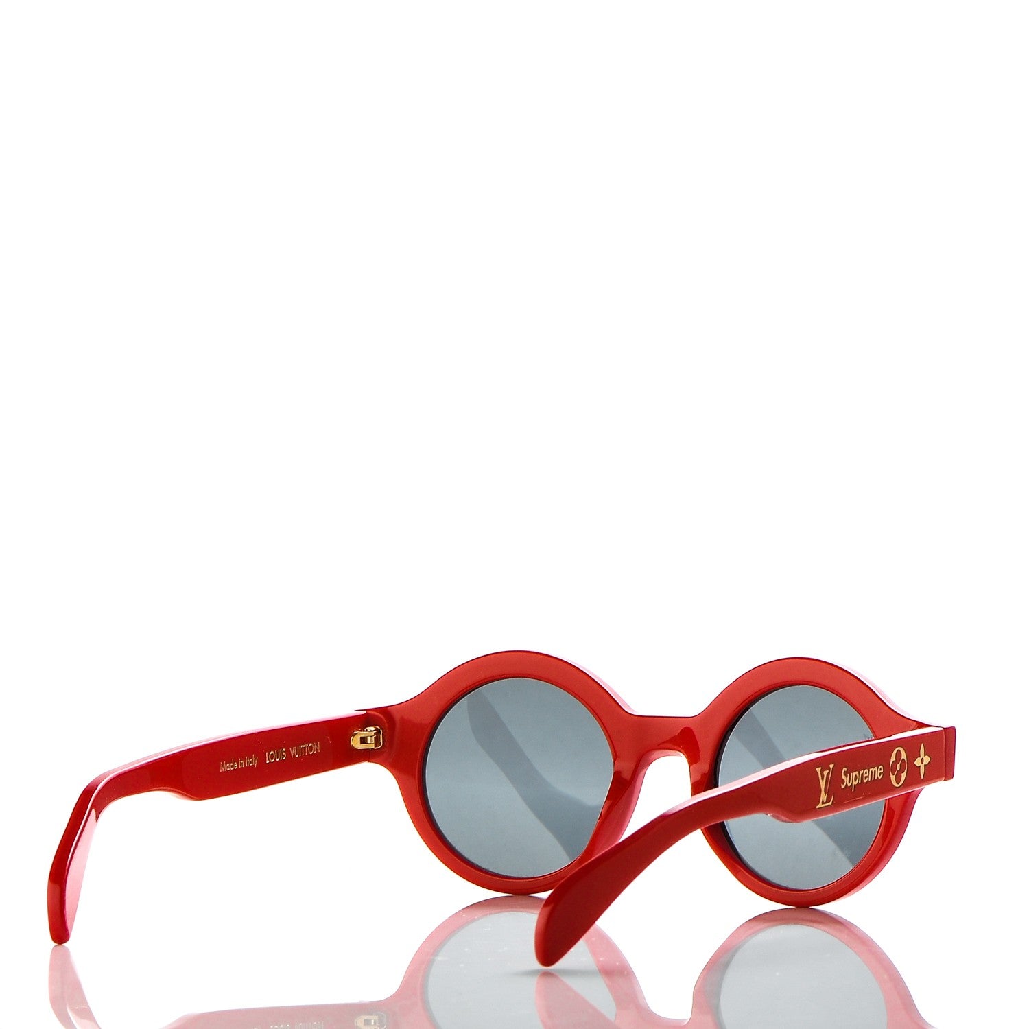 Louis Vuitton X SUPREME Downtown Sunglasses Red 4 of 8