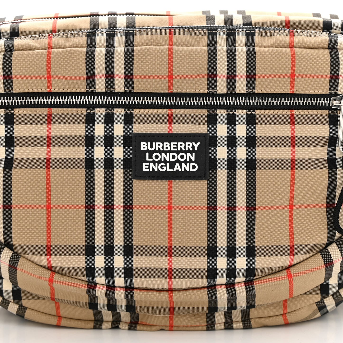 Cotton Vintage Check Large Cannon Bum Bag Archive Beige