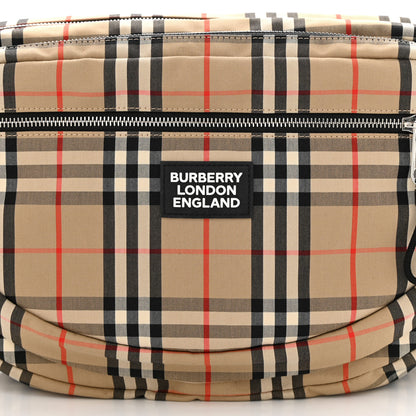 Burberry Cotton Vintage Check Large Cannon Bum Bag Archive Beige 7 of 9