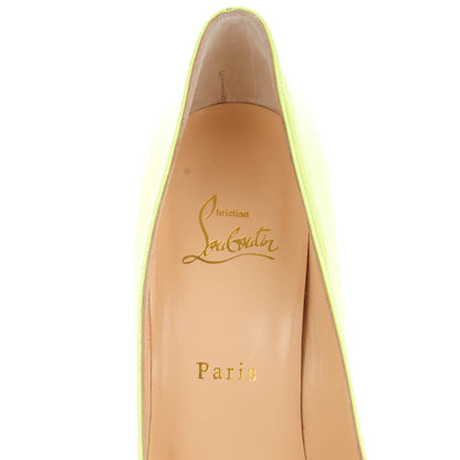 Christian Louboutin Patent Pigalle Follies 100 Pumps 39.5 Neon Yellow 6 of 7