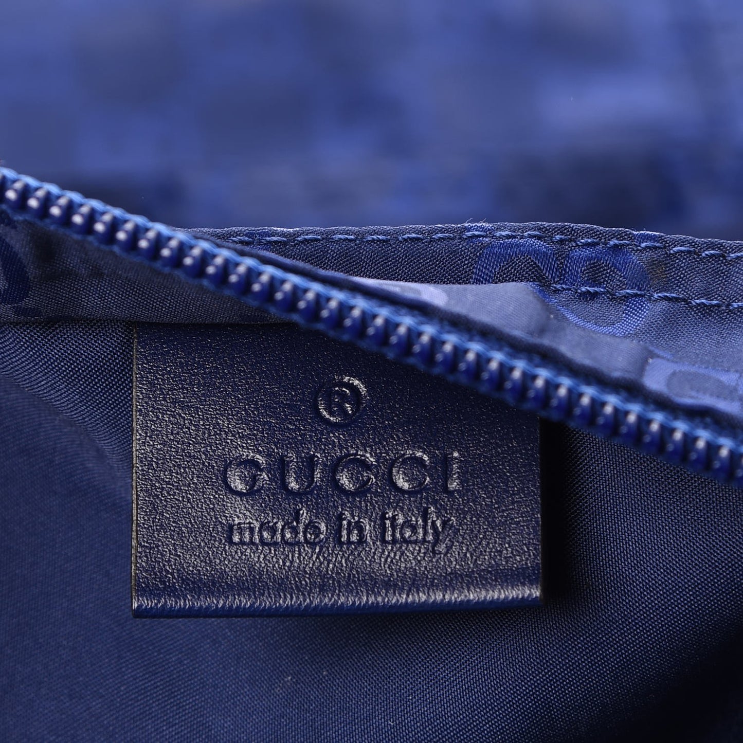 Nylon Monogram Large Tote Blue