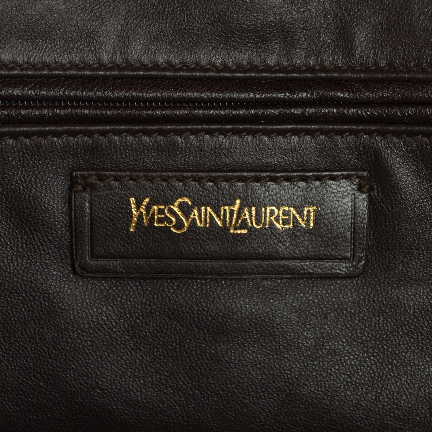 Saint Laurent Lambskin New Sac Rive Gauche Brown 5 of 6