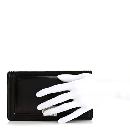 Chanel Glazed Calfskin Boy Yen Wallet Black 2 of 15