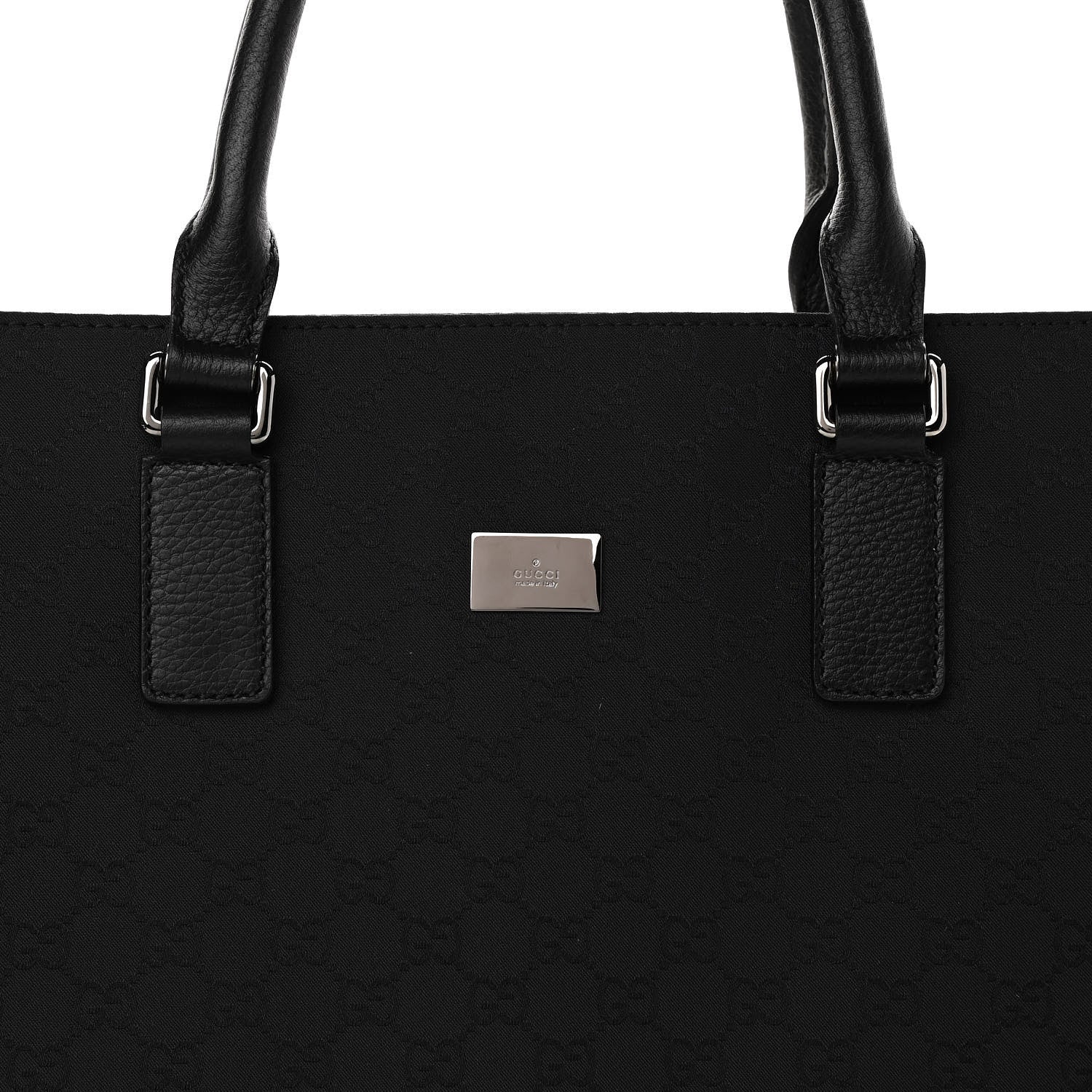 Gucci Nylon Monogram Executive Bag Black 8 of 10