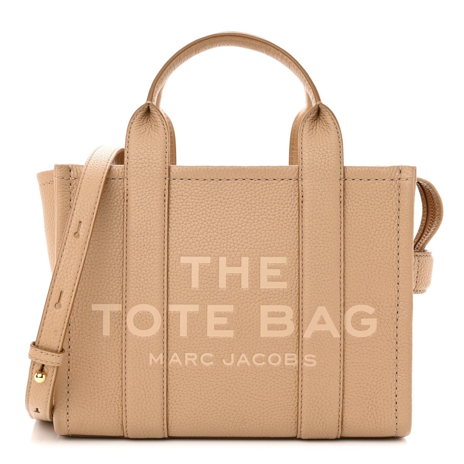 Marc Jacobs Grained Calfskin Small The Tote Bag Camel 1 of 16