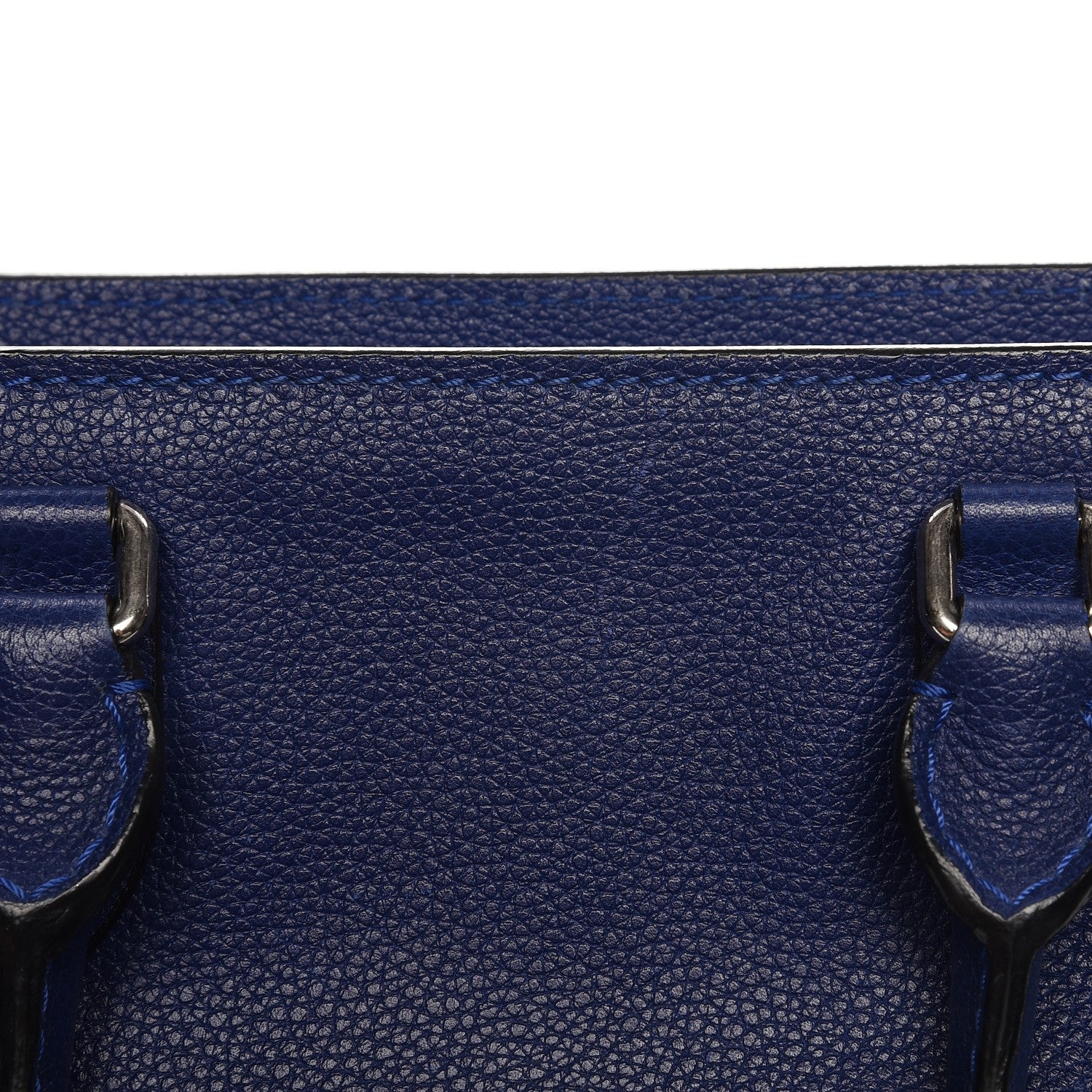 Alexander McQueen Pebbled Calfskin Small Skull Padlock Zip Around Tote Ultramarine 12 of 14