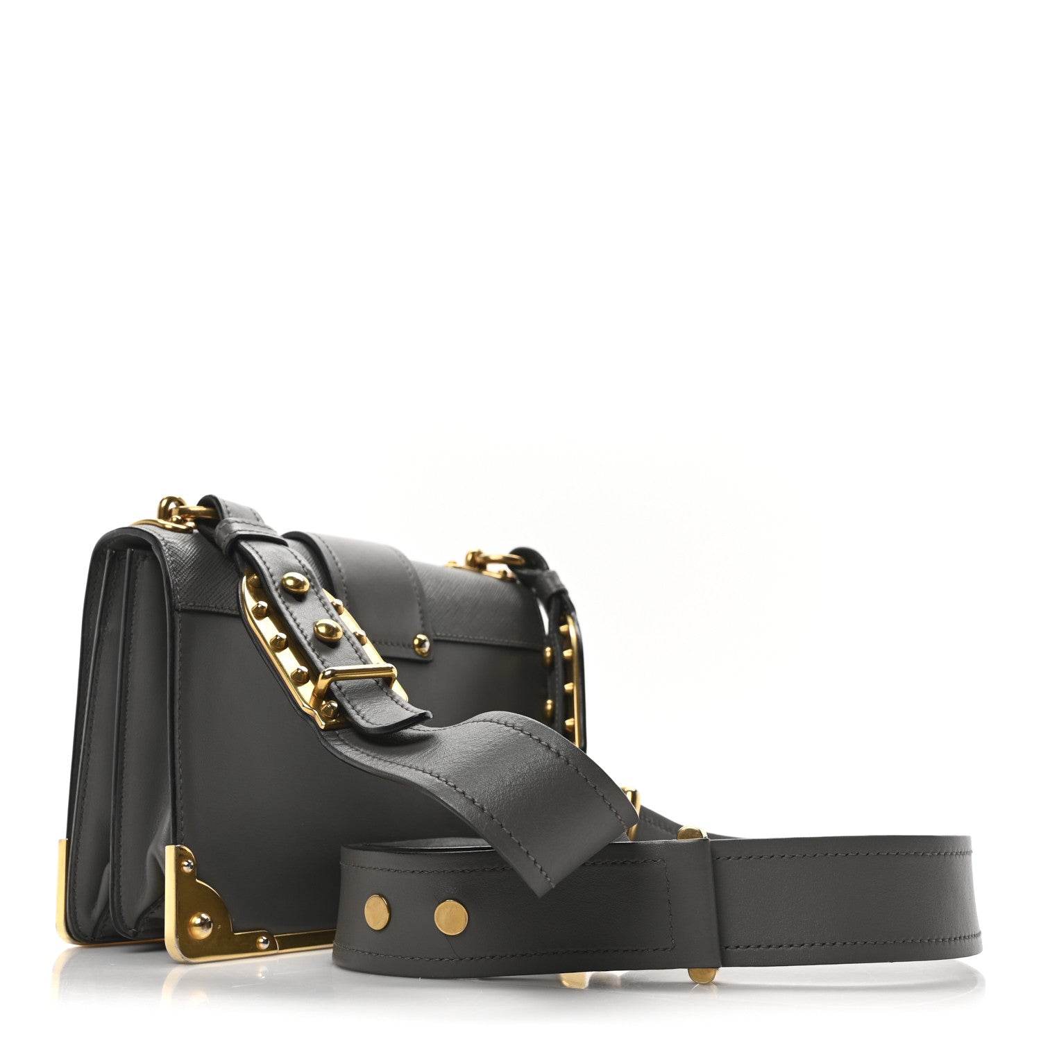 Prada City Calf Saffiano Cahier Bag Marmo 3 of 9