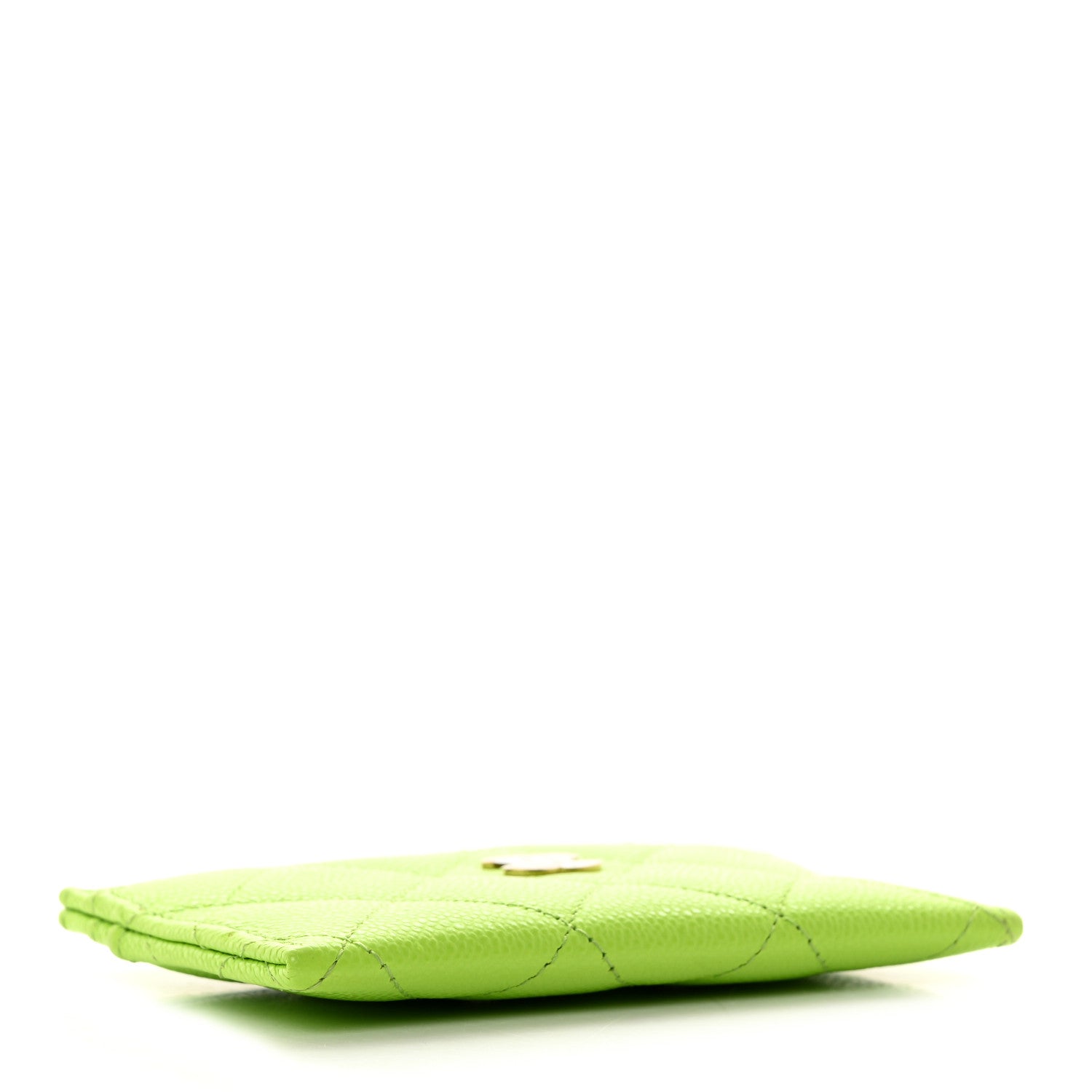 Chanel Caviar Quilted Card Holder Green 4 of 8