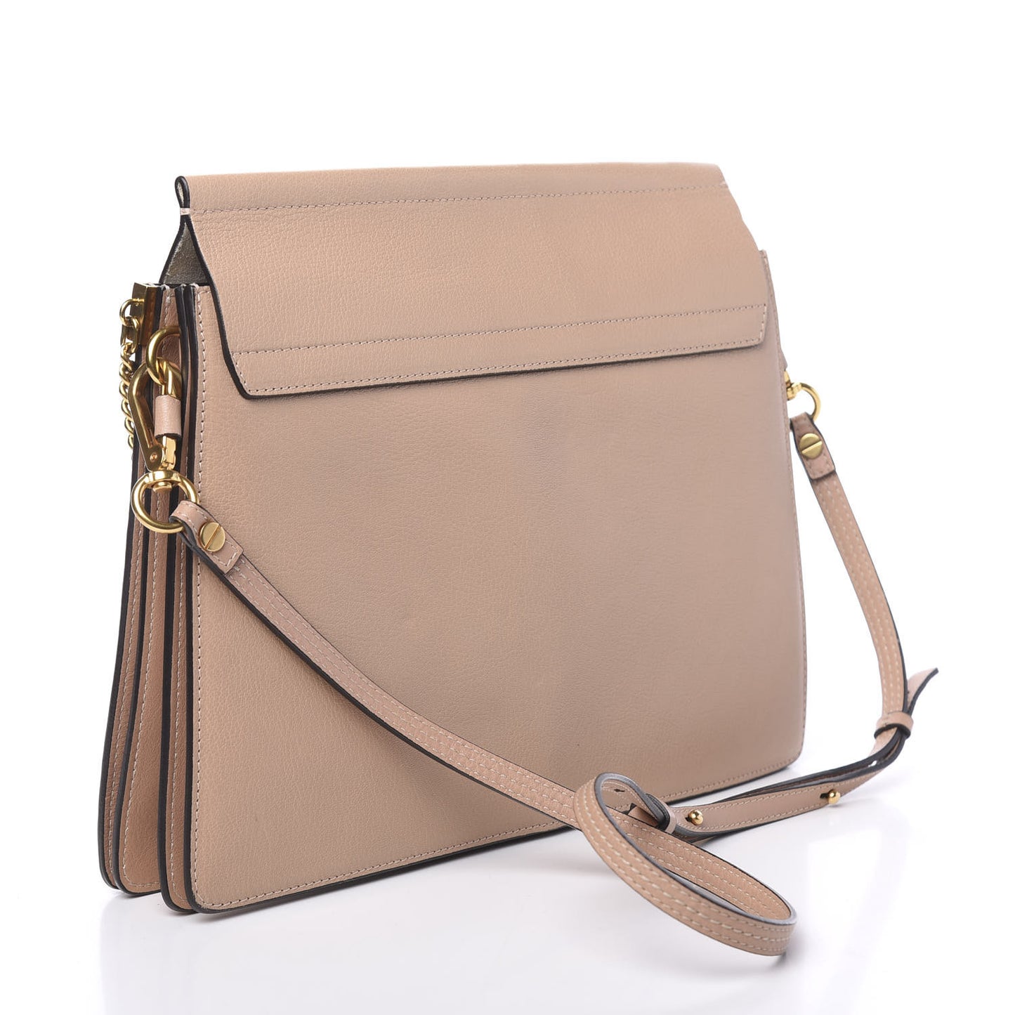 Calfskin Medium Faye Shoulder Bag Biscotti Beige