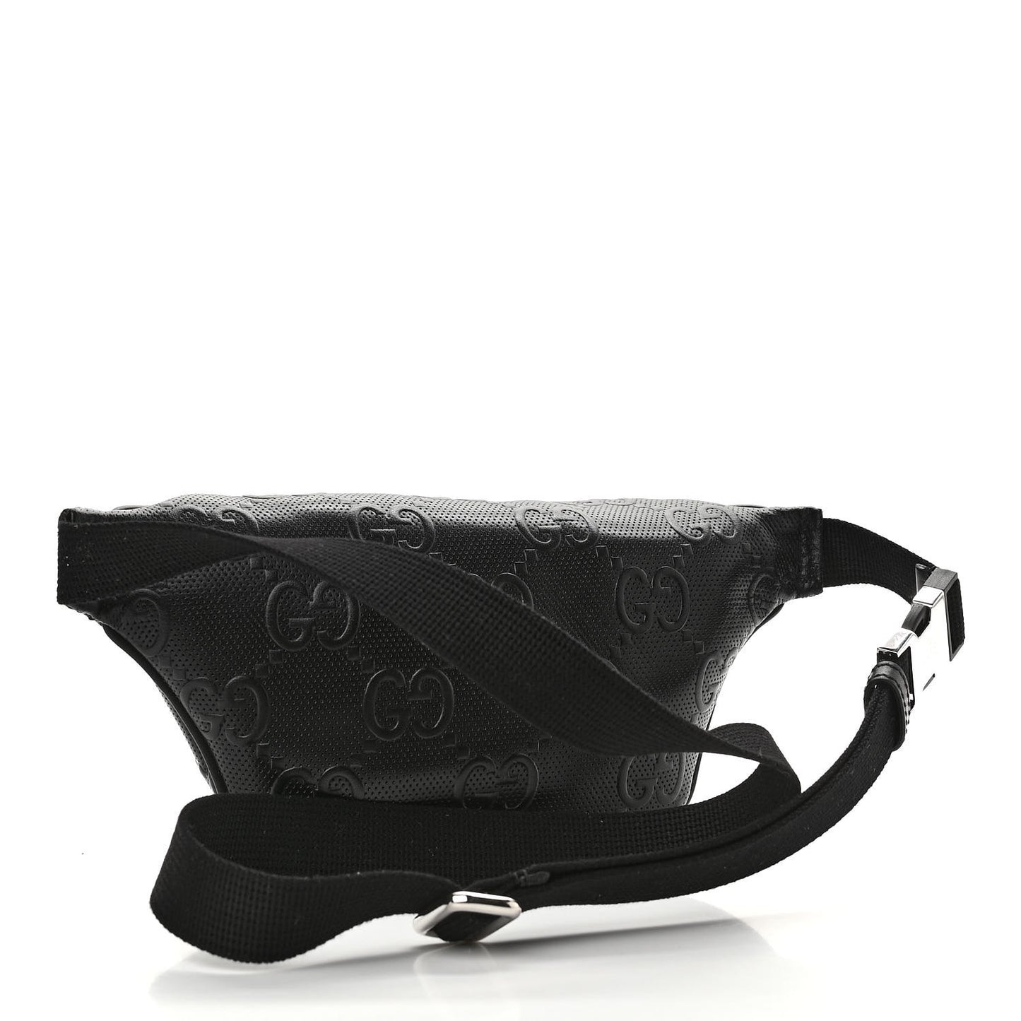 Calfskin GG Tennis Embossed Belt Bag Black