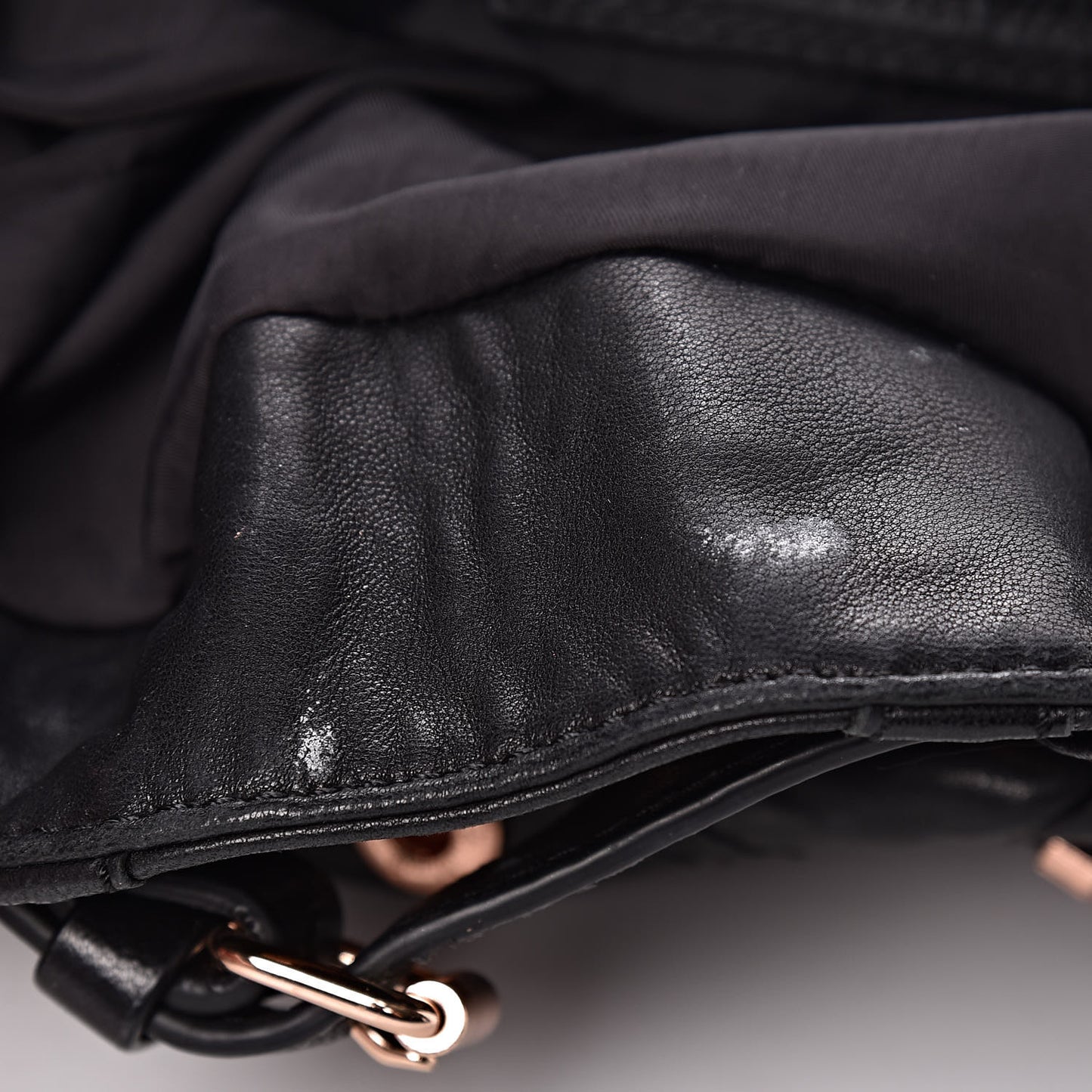 Lambskin Mini Marti Backpack Washed Black Rose Gold Hardware