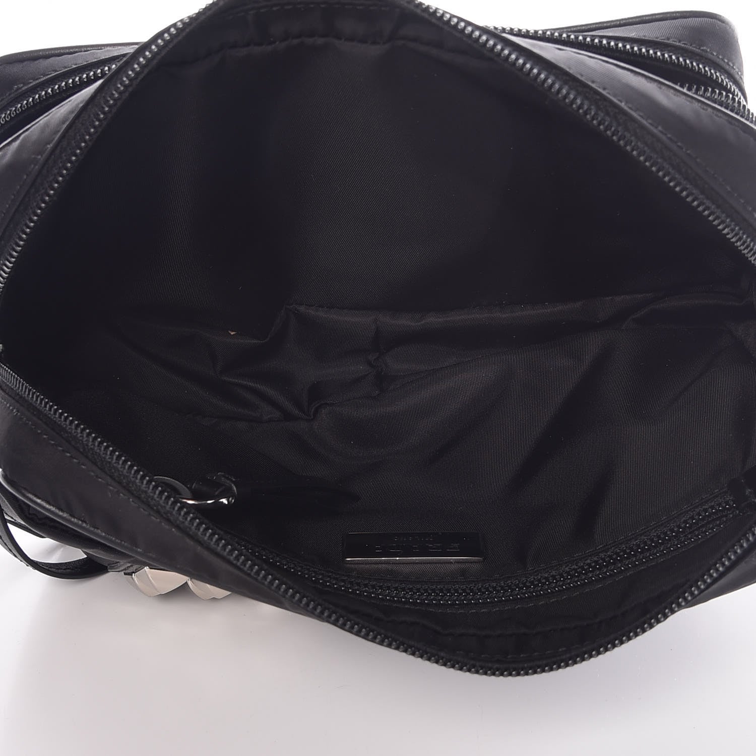 Prada Tessuto Nylon Calfskin Studded Belt Bag Black 5 of 7