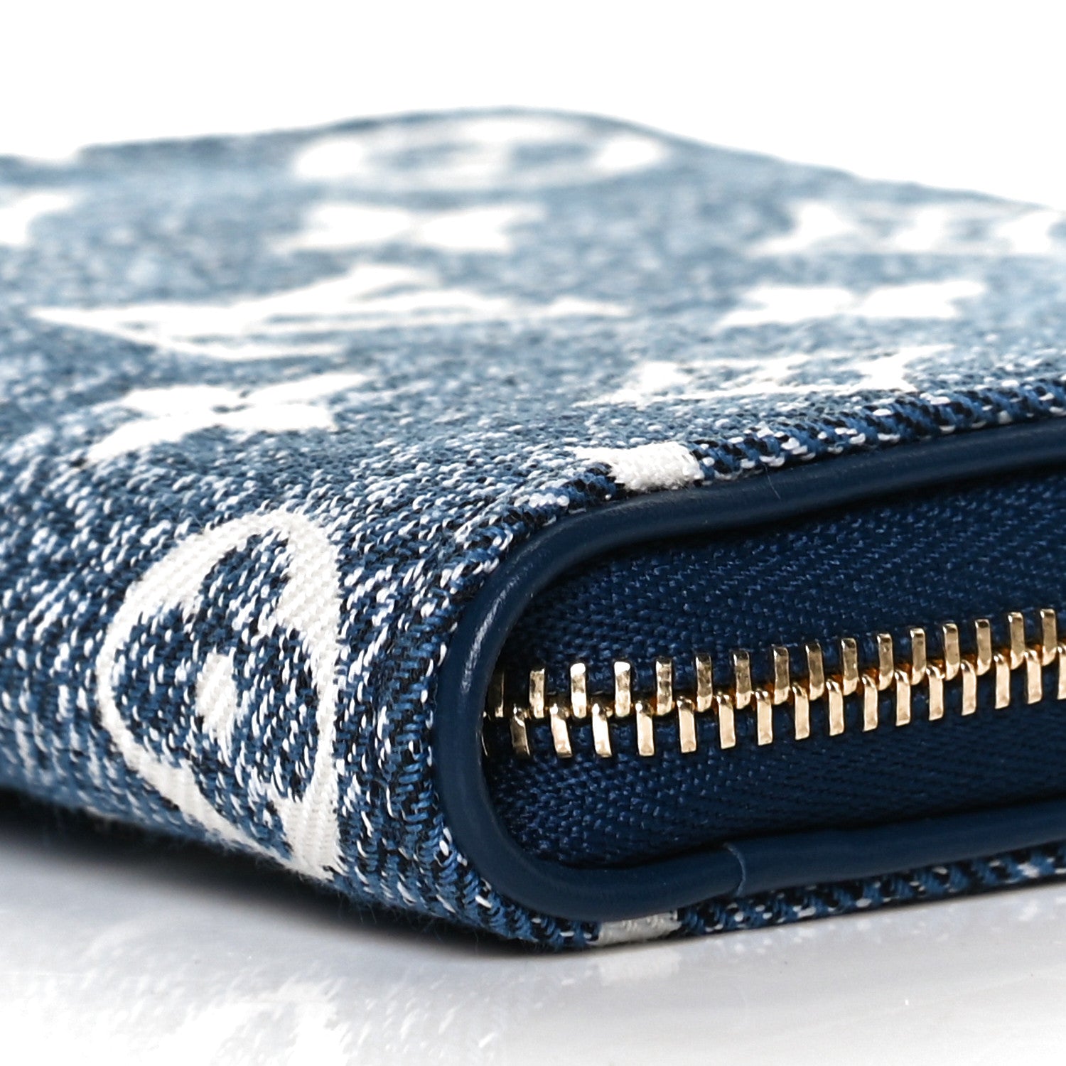 Louis Vuitton Denim Monogram Jacquard Zippy Coin Purse Bleu 8 of 8