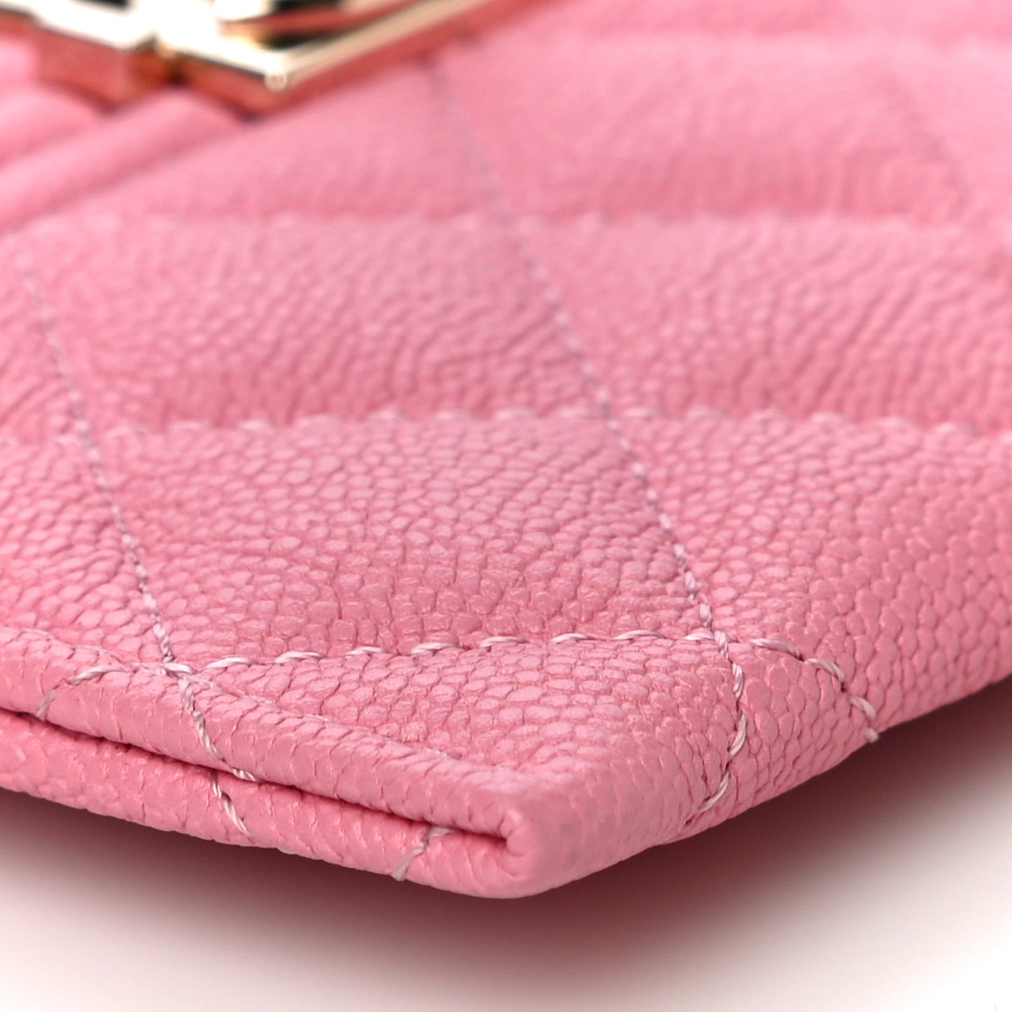 Caviar Quilted Boy Card Holder Pink