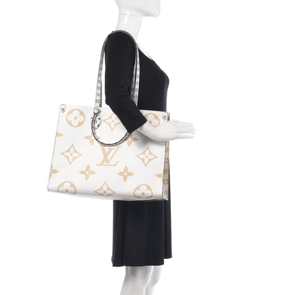 Louis Vuitton Monogram Giant Onthego GM Kaki Beige 2 of 11