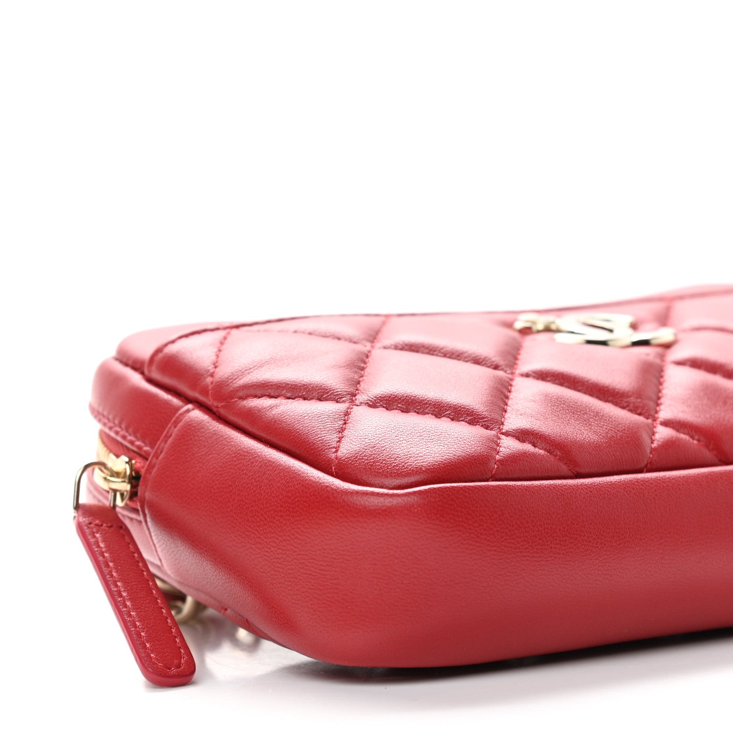 Chanel Lambskin Quilted Waist Bag Red 5 of 12