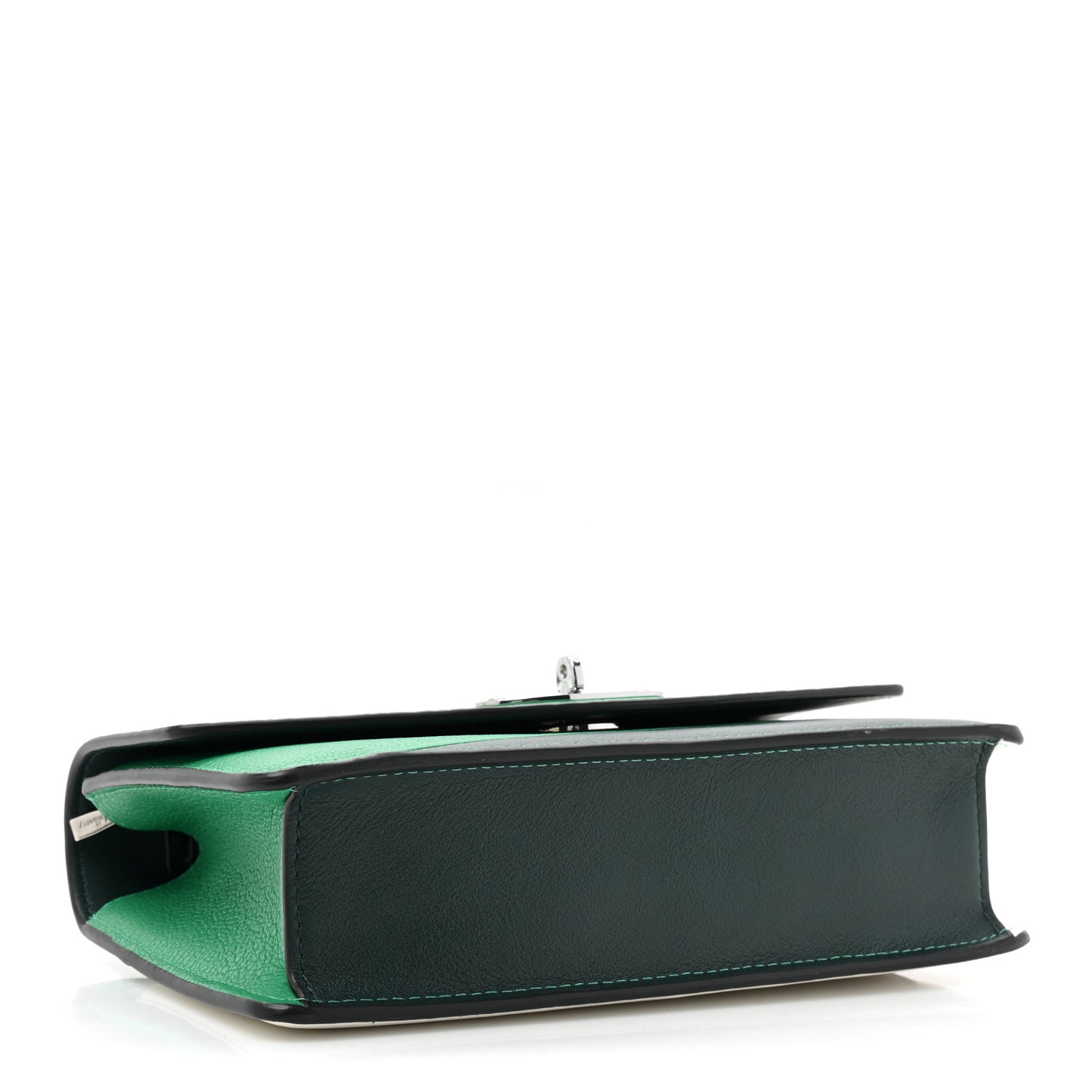 Small Classic Grain Small Colorblock Darley Clutch Lawn White