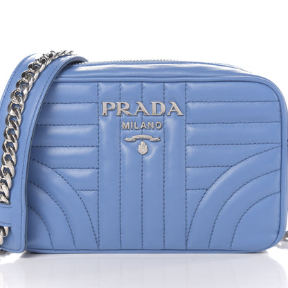 Prada Soft Calfskin Diagramme Crossbody Bag Mare 9 of 9