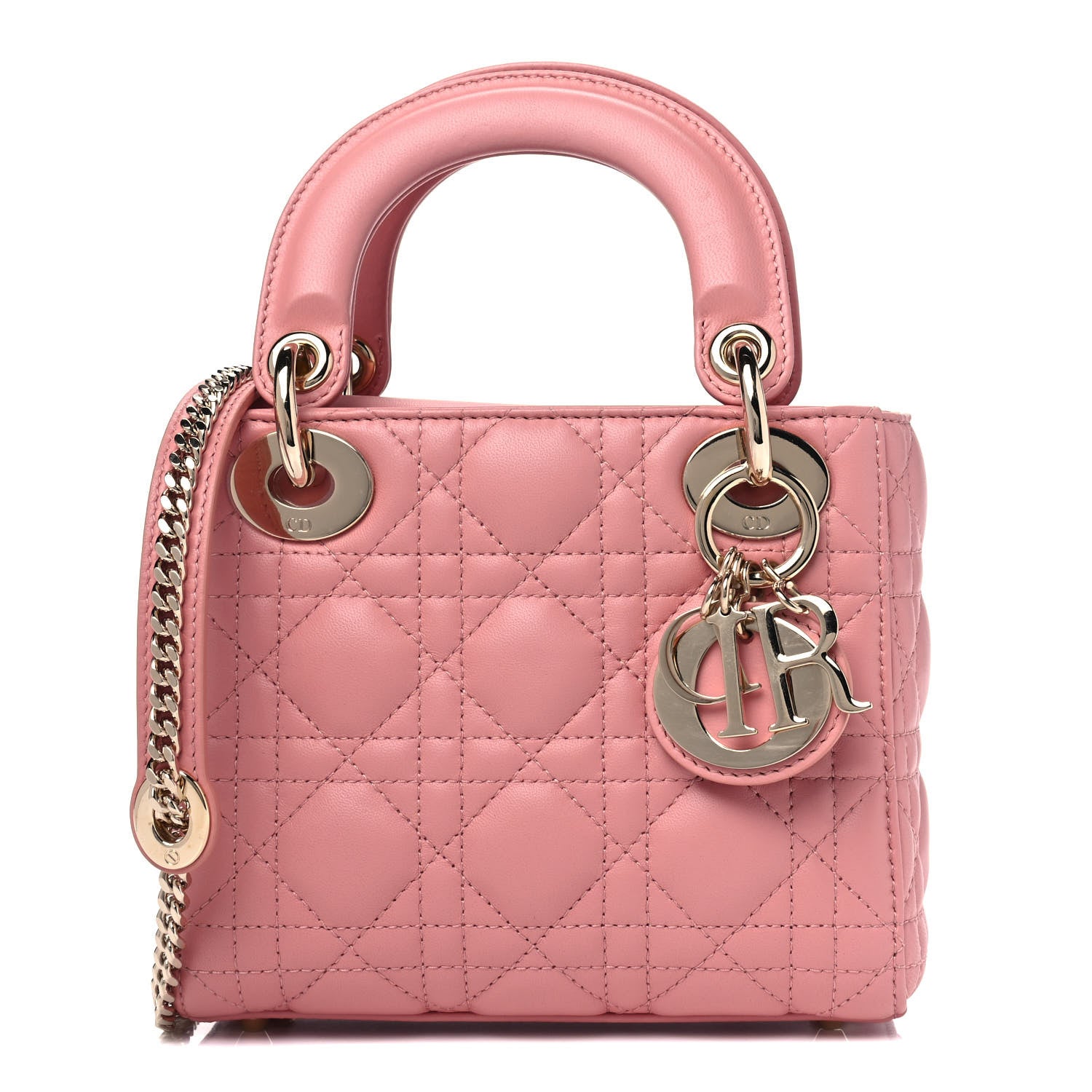 Christian Dior Lambskin Cannage Mini Lady Dior Pink 1 of 4