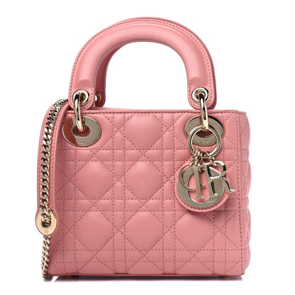 Christian Dior Lambskin Cannage Mini Lady Dior Pink 1 of 4