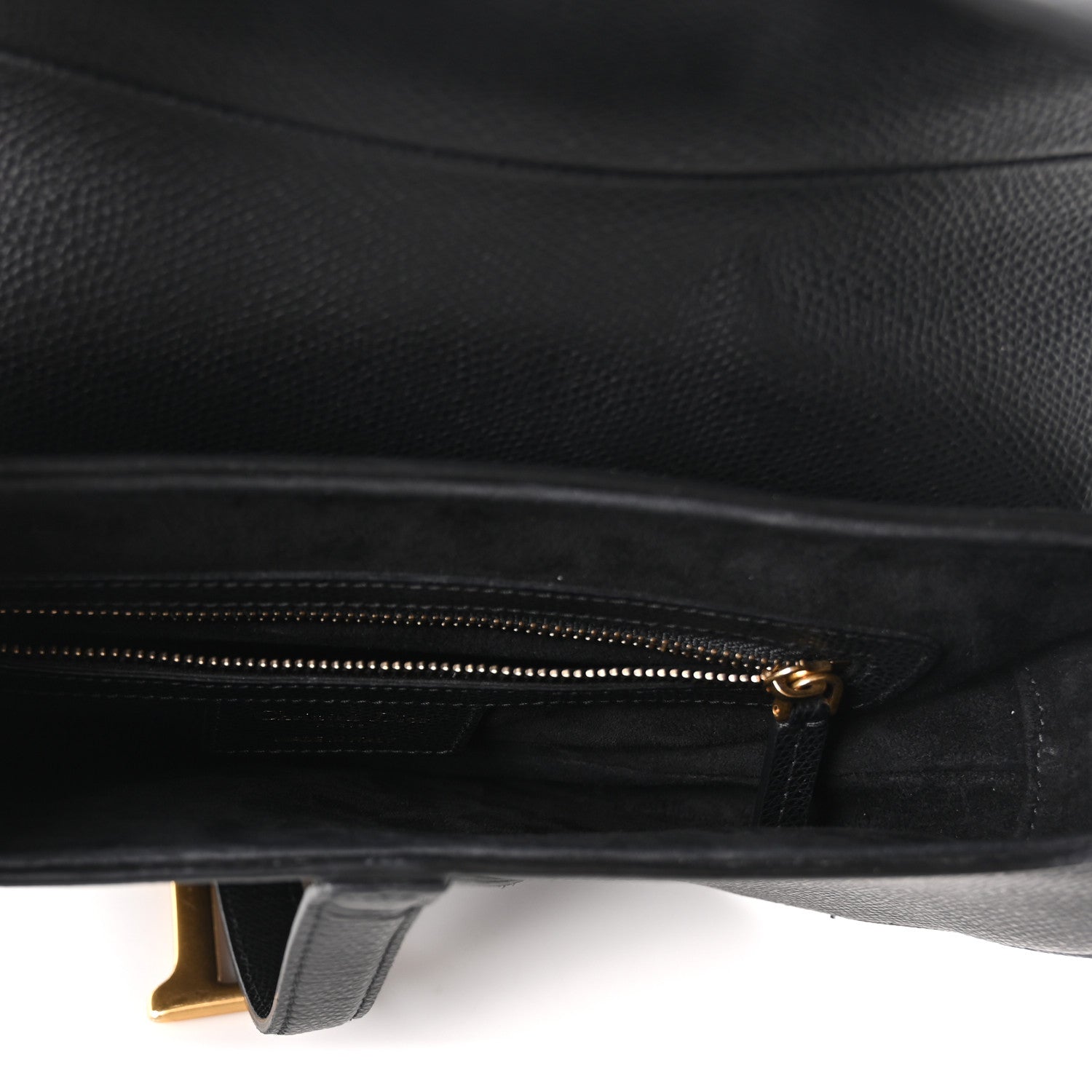 Christian Dior Grained Calfskin Saddle Bag Black 5 of 10