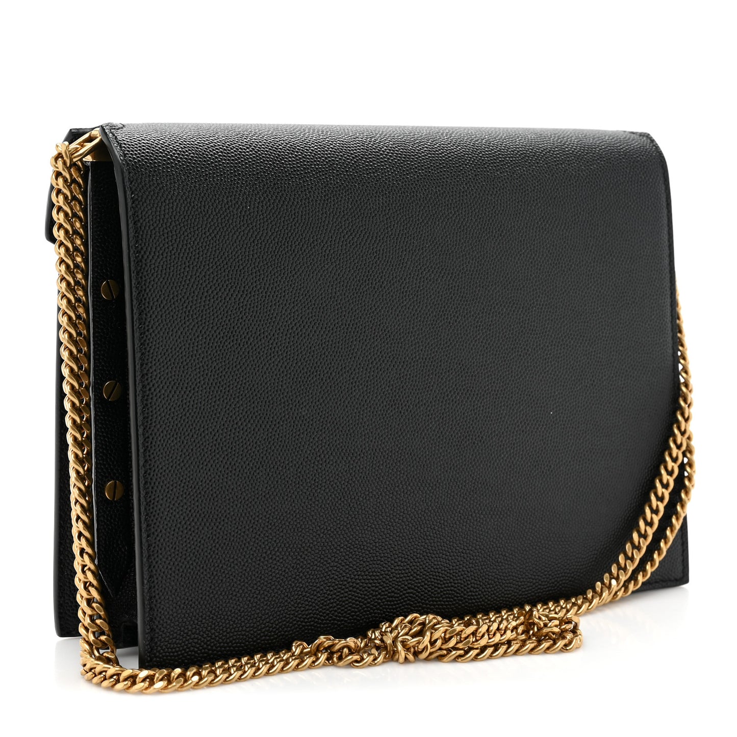 Grain De Poudre Monogram Cassandra Clasp Bag Black