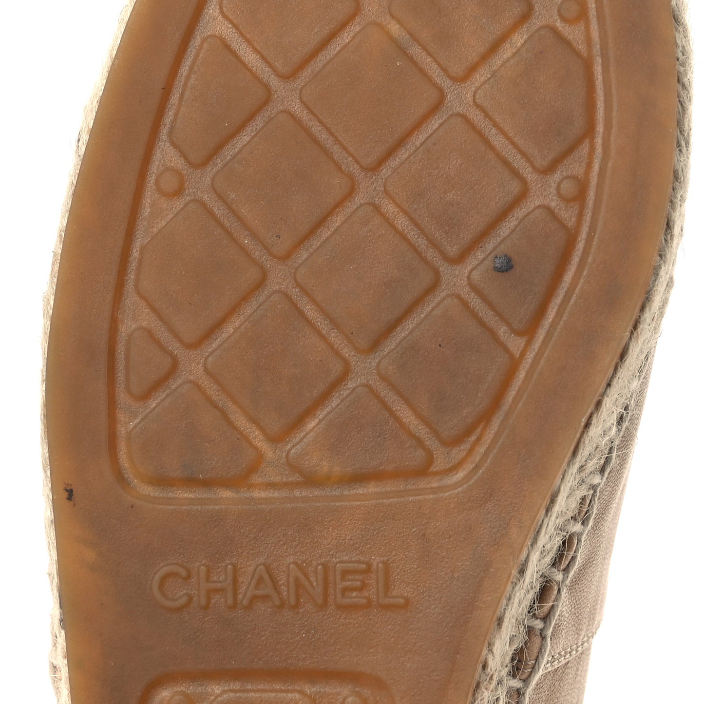 Lambskin CC Espadrilles 40 Beige Black