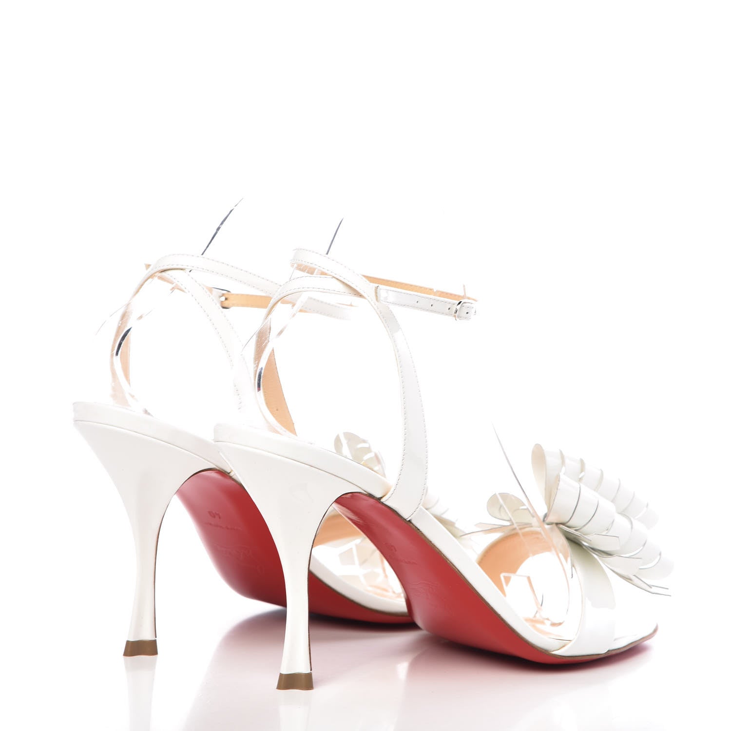Christian Louboutin Patent Miss Valois 85 Bow Sandals 40 Latte 5 of 7