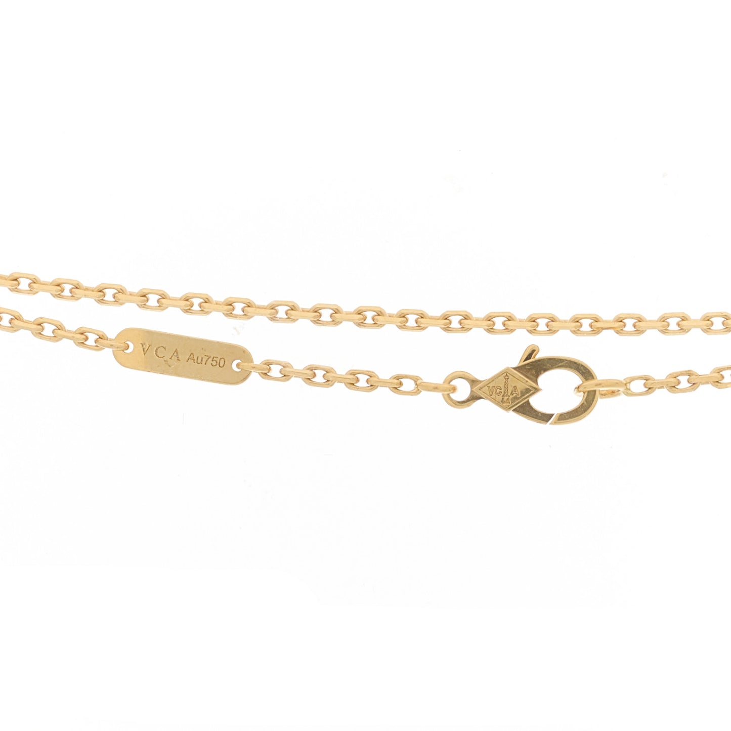 18K Yellow Gold Black Onyx Magic Alhambra Pendant Necklace