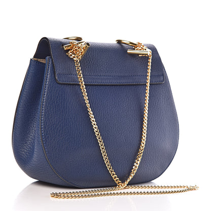 Chloe Grained Lambskin Drew Shoulder Bag Royal Navy 3 of 9