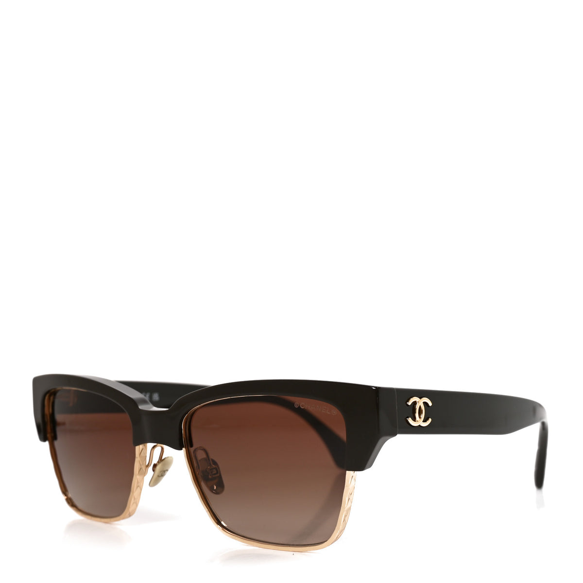 Acetate Metal CC Butterfly Sunglasses 5558 Brown