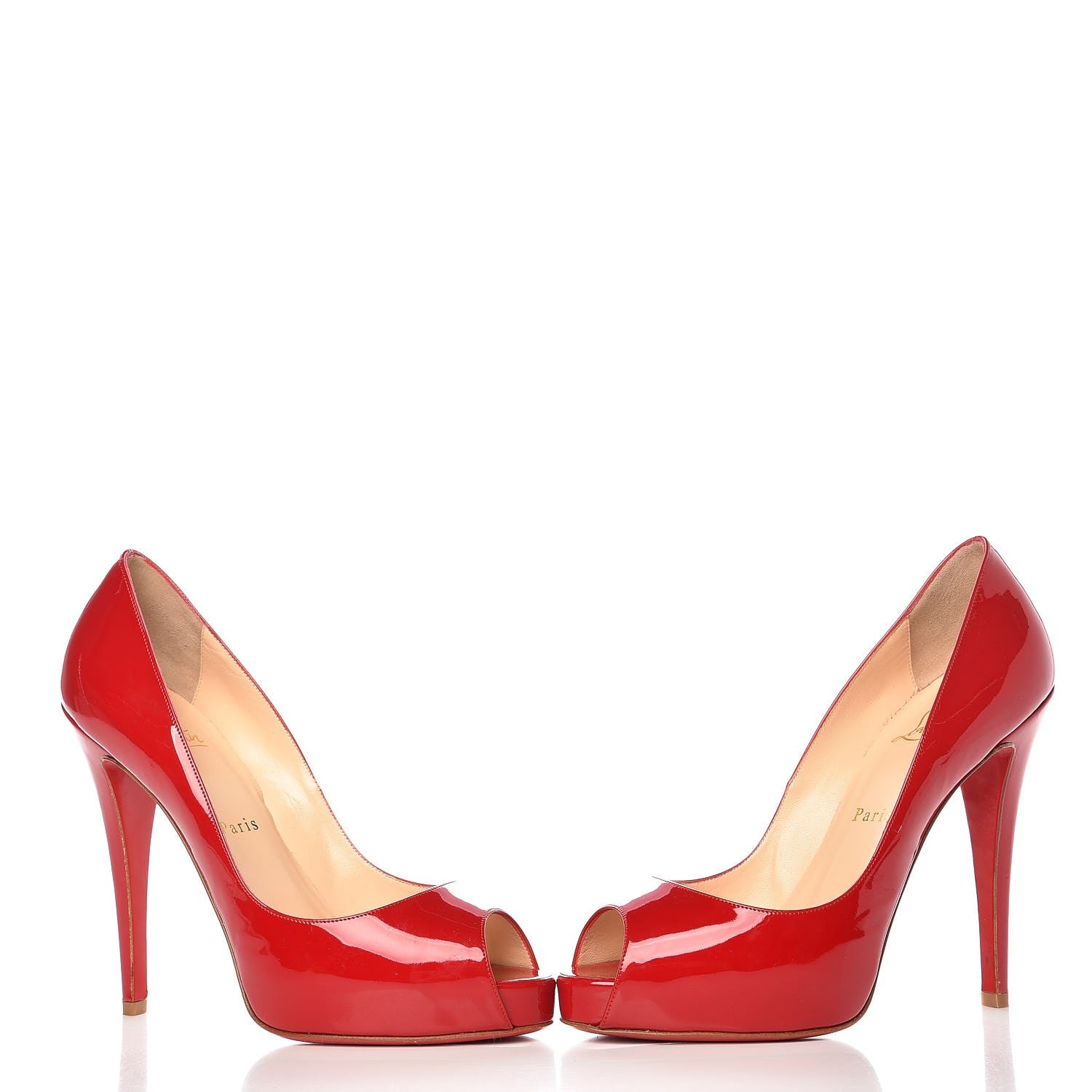 Christian Louboutin Patent Very Prive 120 Pumps 39 Red 10 of 13